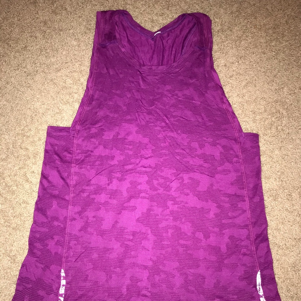 purple camp lululemon tank top